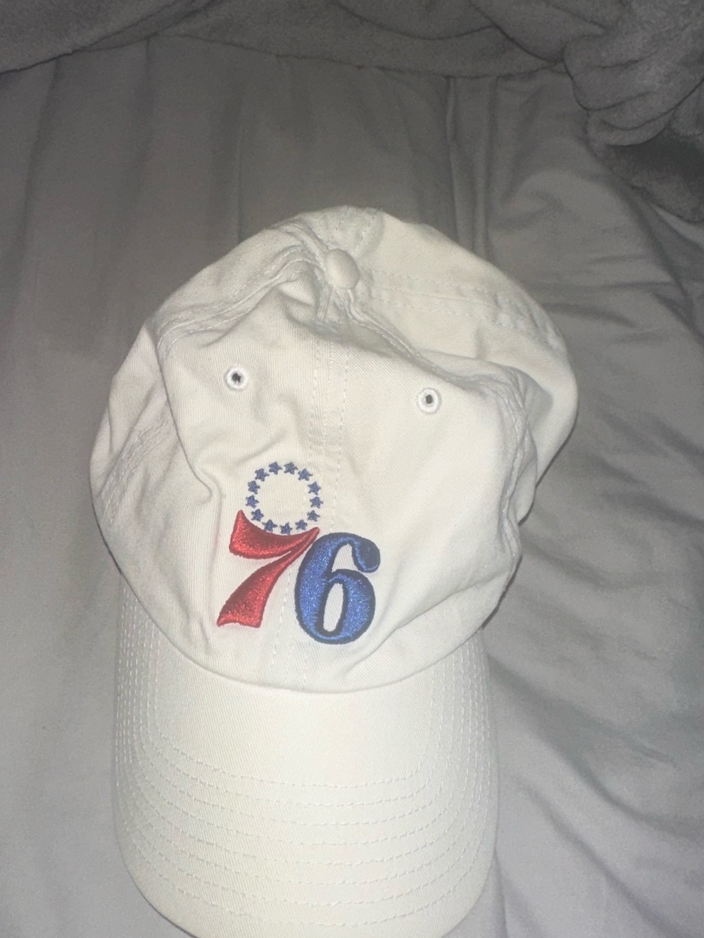 Embroidered '76' White Baseball Cap